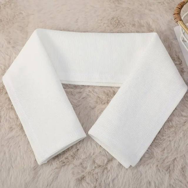 Down Jacket Collar Anti-Dirt Accessory, Collar Thread Protector, Full-Cover Cotton Coat Collar Protector, Knitted Fake Collar