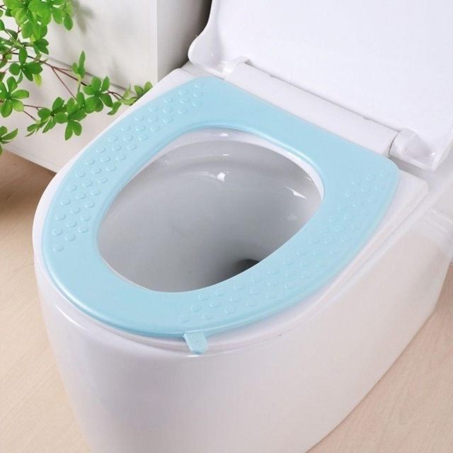 Large Size V-Shaped Toilet Seat Cushion, Waterproof Toilet Seat Pad, Winter Household Use, All-Season Universal Foam Silicone, No-Wash Adhesive