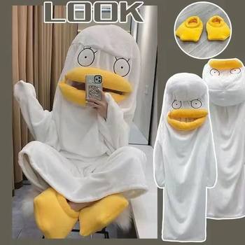 Silver Soul Old Duck Cosplay Funny Duck Costume Quirky Cute Unisex Winter Cartoon One-Piece Costume Doll Outfit