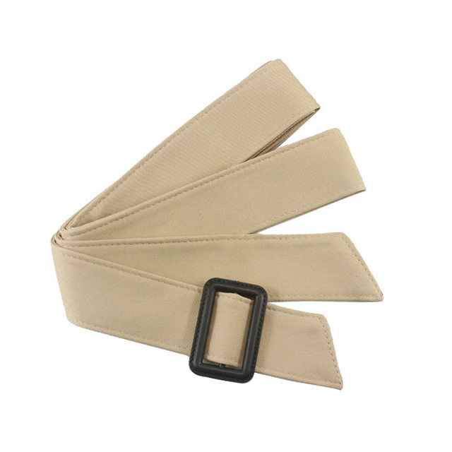 Simple and Versatile Trench Coat Belt for Women, Fabric Belt for Coat Decoration, Khaki Fabric Strip Waistband and Sleeve Belt