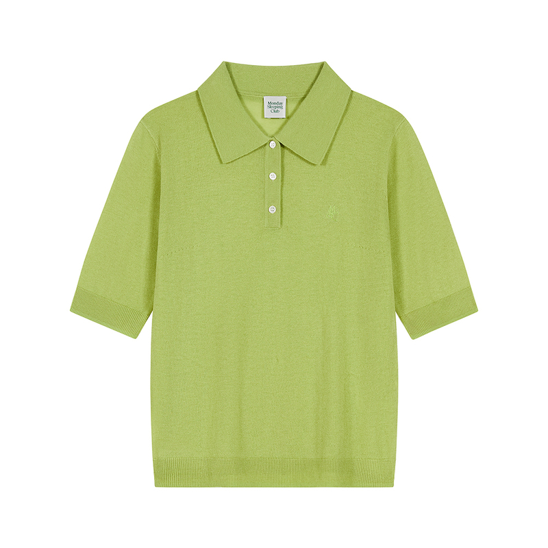 Mondaysleepingclub Sleep Academy Series Logo Embroidered Slim Fit Polo Shirt