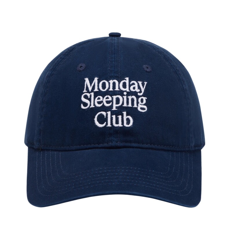 Mondaysleepingclub Standard Font Embroidered Baseball Cap