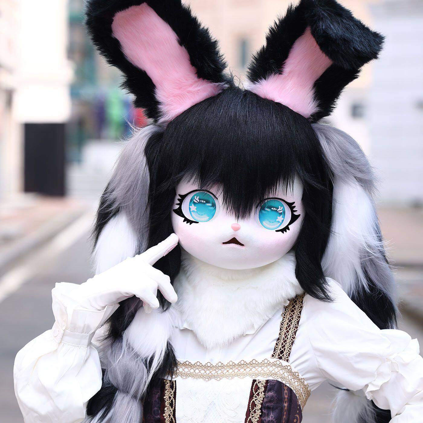 百元级兽装cos服！小学生女款KIG头毛毛面具超值入手_Cosplay女装_淘宝游戏网
