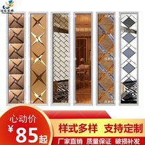 Mirror glass background wall custom wired glass mirror living room restaurant art glass shape TV wall