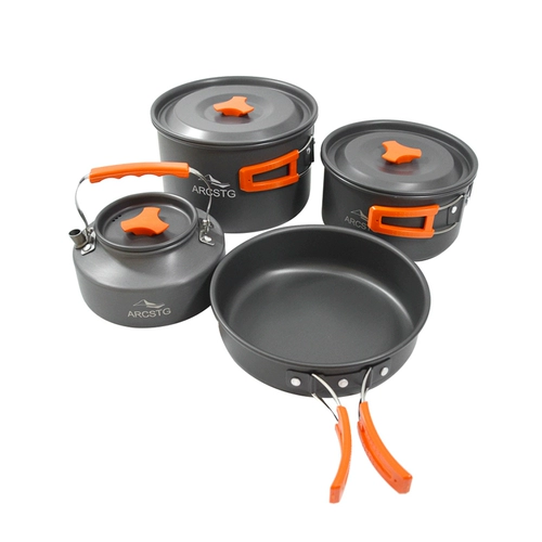 Дорожный портативный чайник для кемпинга, посуда для пикника, снаряжение, комплект
