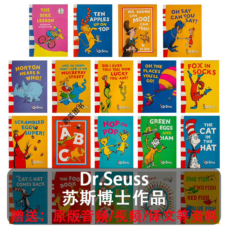 Dr. Seuss Classic English Picture Books: Abc Hop on Pop, Green Eggs and Ham, the Cat in the Hat, Ten Apples up on Top, Fox in Socks Dr. Seuss Classic English Picture Books: Abc Hop on Pop, Green Eggs and Ham, the Cat in the Hat, Ten Apples up on Top, Fox in Socks