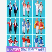 Childrens Drum and Bugle Team Clothing Flag Raising Ceremony Honor Guard Military Drum Band Performance Drum Music Kindergarten Flag Raising Hand Uniform