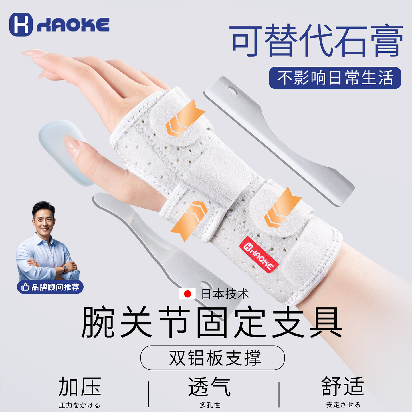 腕关节固定支具护腕扭伤手腕腱鞘炎骨折固定器腕管综合征专用tfcc