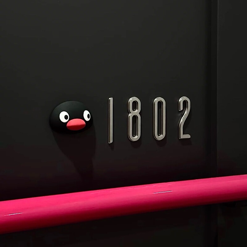Pingu Magnetic Door Number Creative Stainless Steel Number Sign Welcome Home Ceremony Entrance Door Decoration Pingu Magnetic Door Number Creative Stainless Steel Number Sign Welcome Home Ceremony Entrance Door Decoration