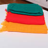 3 80*80 square towel golden+big red+green