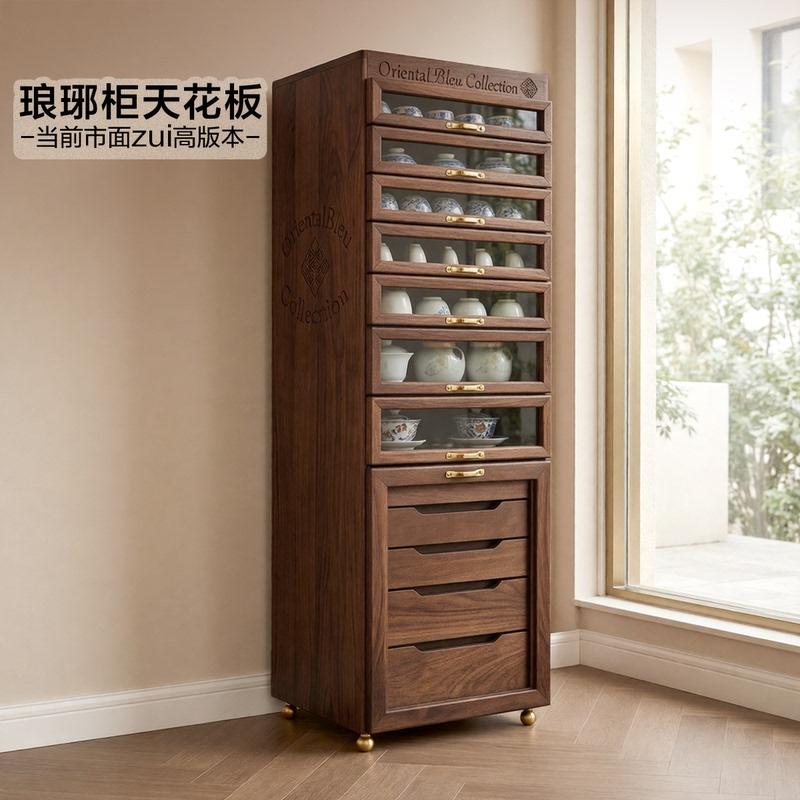 Ready-Made Product: Langya Cabinet, 50 cm Adult Dental Cabinet, Storage Cabinet, Tea Set Cabinet, North American Black Walnut Vintage Cabinet, Antique Cabinet Ready-Made Product: Langya Cabinet, 50 cm Adult Dental Cabinet, Storage Cabinet, Tea Set Cabinet, North American Black Walnut Vintage Cabinet, Antique Cabinet
