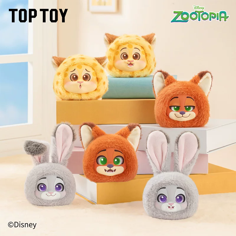 TOPTOY Disney Zootopia Expression Pack Series Plush Mobile Phone Back Clip Blind Box Trendy Doll Doll