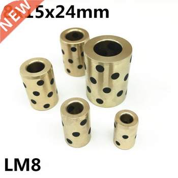 10pcs 8x15x24 mm linear graphite copper set bearing copper b