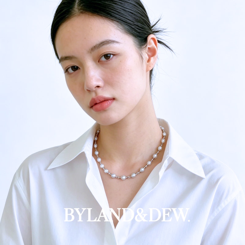 Peninsula Ring Mermaid Tears Japanese Seawater Akoya Pearl Light Luxury Necklace Baroque Ni Ni Same Style