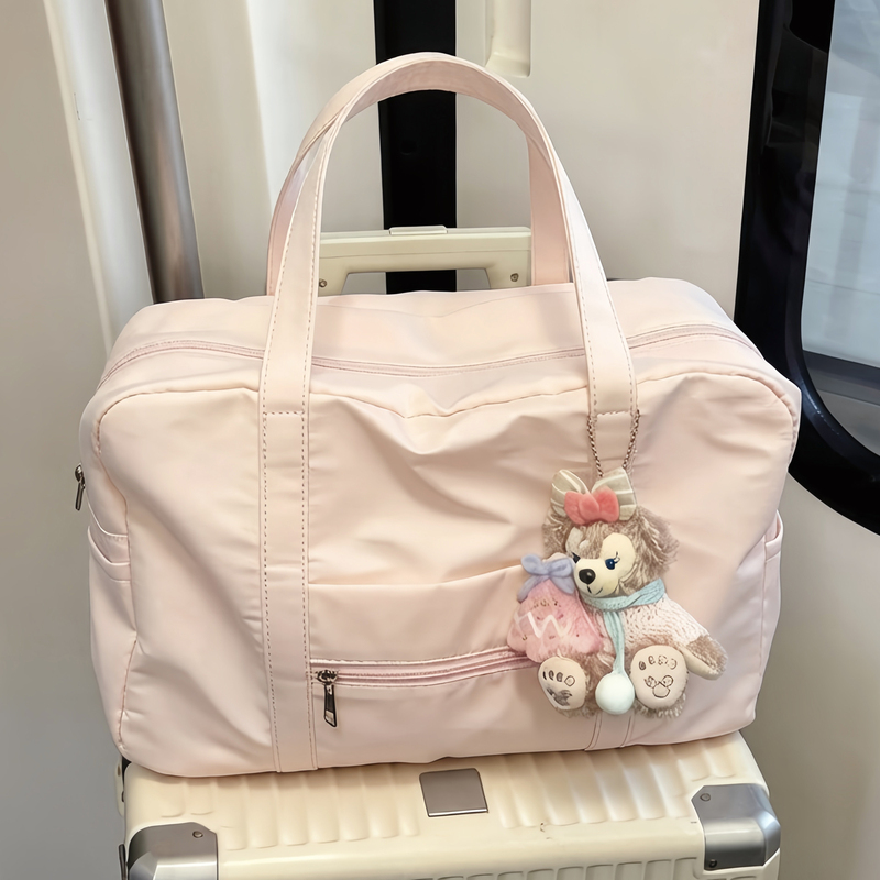 Travel Bag, Large Capacity, Women's Short-Distance Travel, Business Trip, Lightweight Handbag, Shoulder Bag, Student Back-To-School Clothing Storage Bag