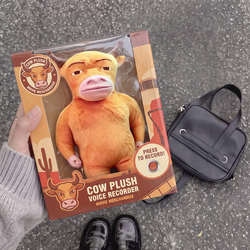 [Recordable] Niu Lai Bag Pendant Abstract Quirky Plush Toy Keychain Creative Movie Merchandise
