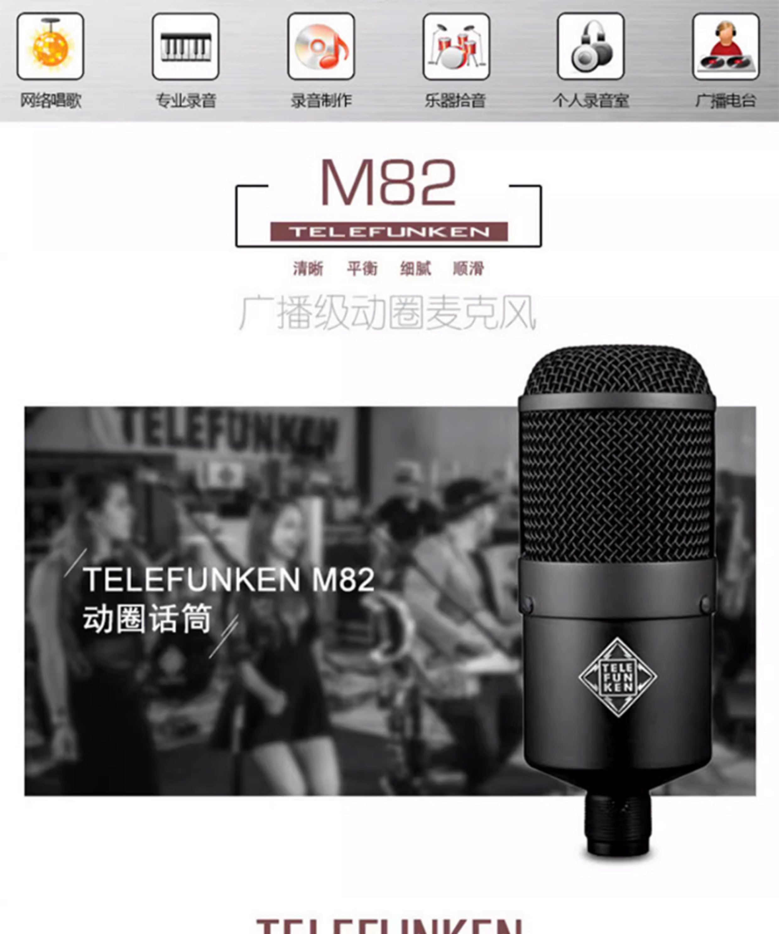 Telefunken/德律风根 M82话筒插图1