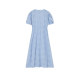 BasicHouse/Baijiahao ຊຸດເສື້ອ V-neck 2024 ໃຫມ່ຂອງແມ່ຍິງ summer ແອວ slimming A-line skirt ຍາວ skirt