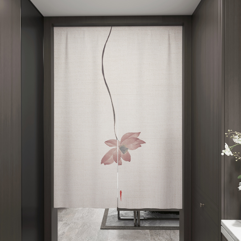 Fabric Door Curtain, Partition Curtain, Kitchen Half Curtain, Blocking Cloth, Toilet Bathroom Entrance Half Curtain, No-Drill Bedroom Curtain