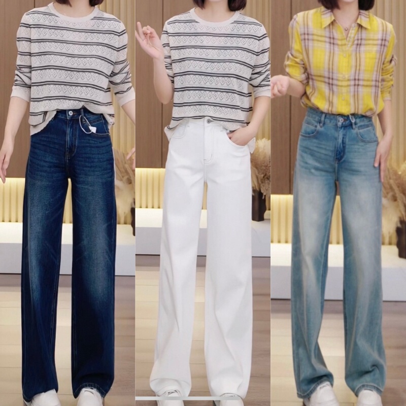 Xinchangjing Fabric, Washed, Four-Way Stretch Straight-Leg Jeans Px2601S0035