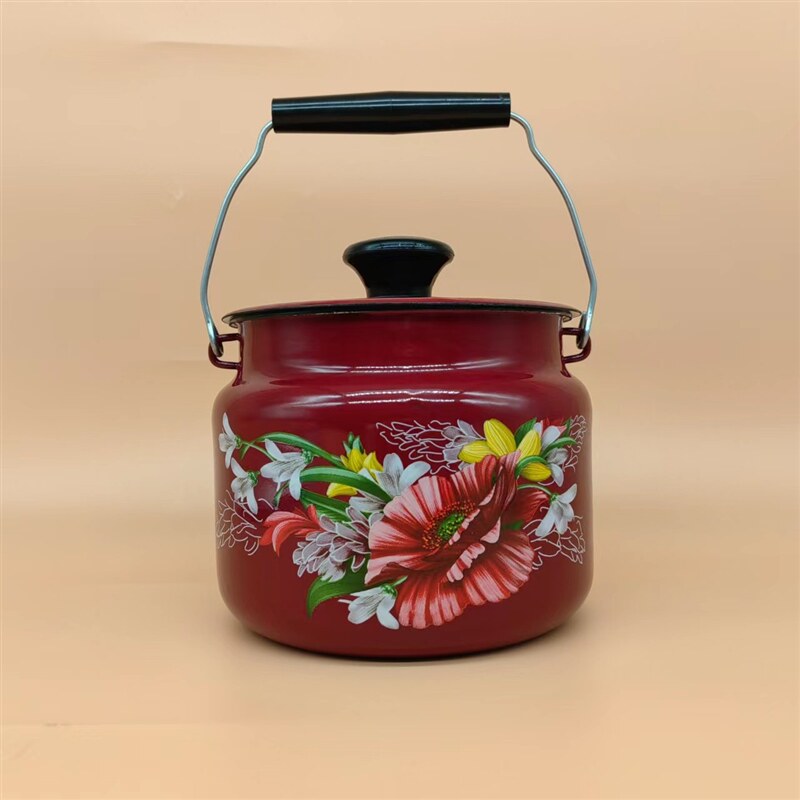 Russian Original Clothing Import Nostalgia Retro 2 Liter Enamel Small Lifting Barrel Pig Oil Tank Storage Tank Grocery Tank-Taobao