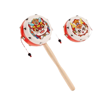 Year of the Dragon wavelet sheepskin rattle baby old-fashioned hand rattle baby childrens sand hammer soundboard sand hammer wooden toy