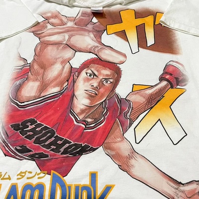 Slam Dunk Sakuragi Hanamichi японская манга дизайн старая школа свободная уличная бесполая летняя футболка с короткими рукавами
