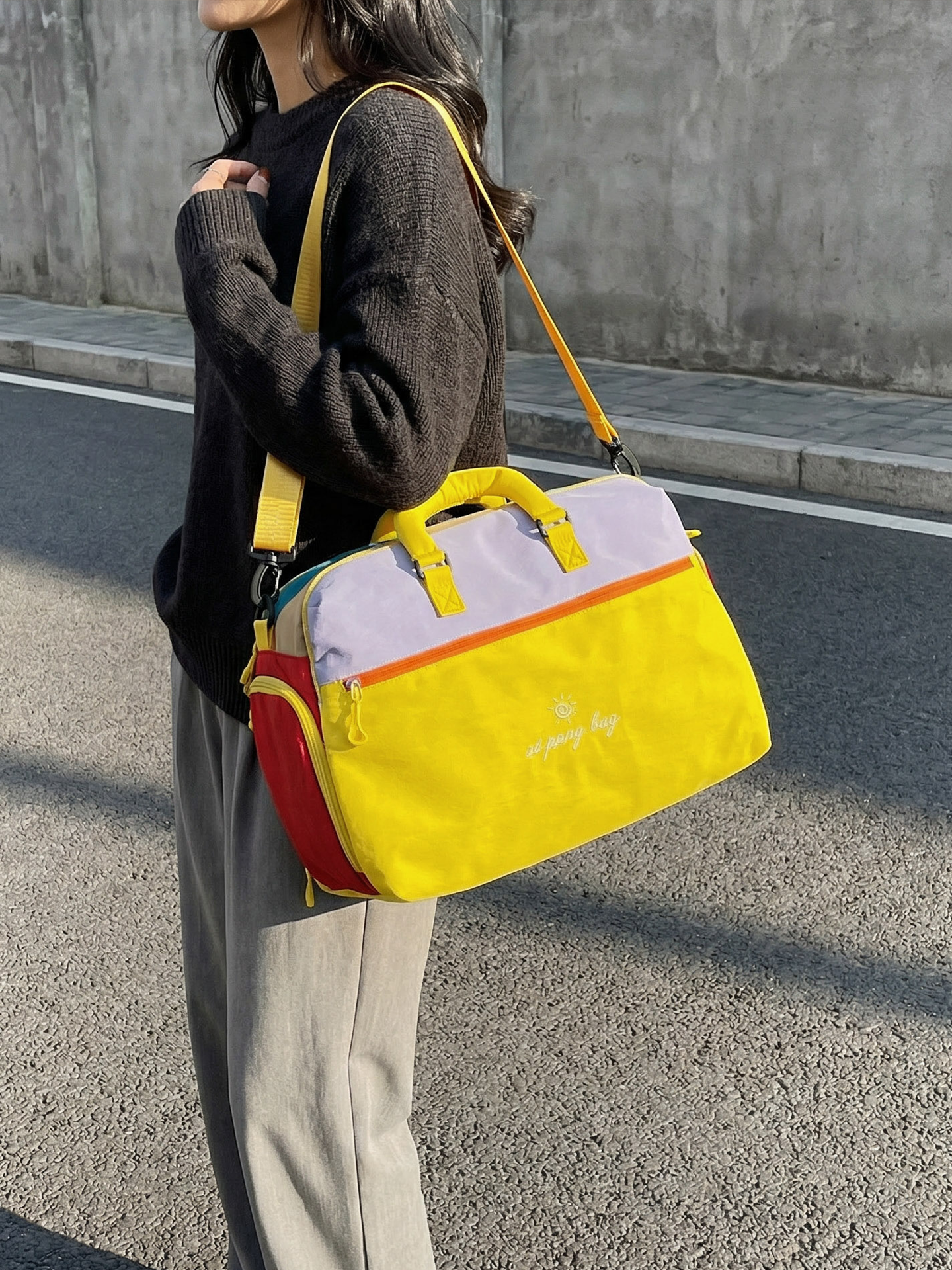 Dopamine Short Trip Bag, Large Capacity, Multi-Layered, Can Be Attached to a Trolley Case, Luggage Bag, Carry-On Bag, Budget Airline Essential