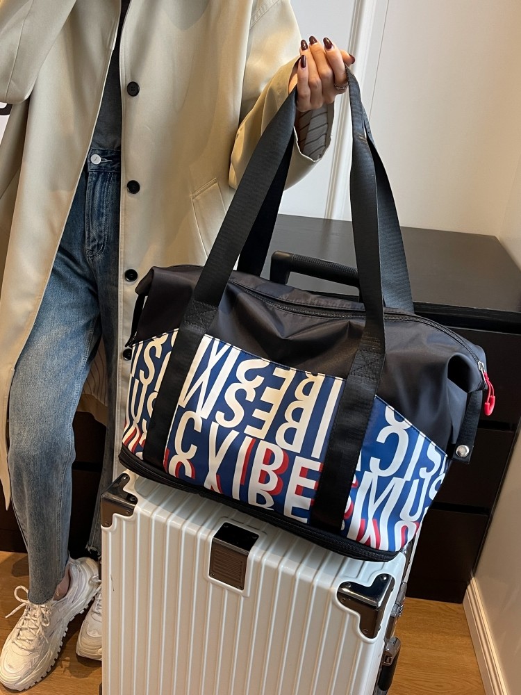 Large-Capacity Portable Travel Bag for Women, Lightweight Waterproof Luggage Bag That Can Be Attached to a Trolley, Short-Distance Boarding Bag, Maternity Storage Bag