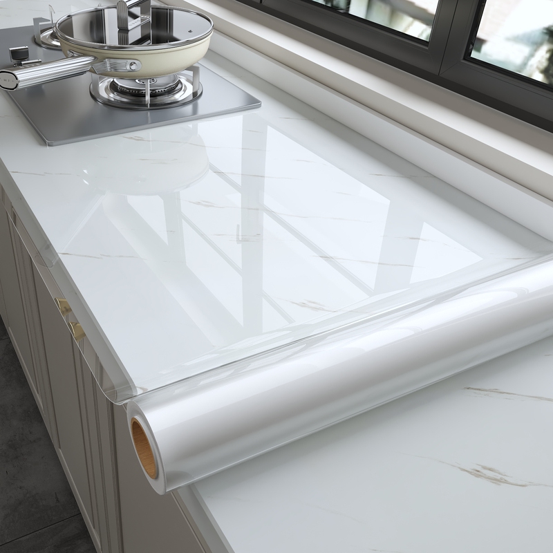 Antibacterial Protective Film for Kitchen Stoves, High Temperature Resistant, Thickened Marble Film, Quartz Stone Countertop Transparent Oil-Proof Sticker Antibacterial Protective Film for Kitchen Stoves, High Temperature Resistant, Thickened Marble Film, Quartz Stone Countertop Transparent Oil-Proof Sticker