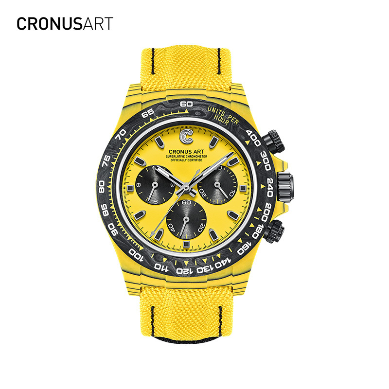 Cronusart Cross Carbon Fiber Daytona Women's Mechanical Watch Trendy Fashion Men's Sports Watch