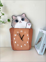 Caricature Cute Cat secondaire décoration pendante cloche Maison de lenfant chat café Pet Store Personnalité Clock Table Paper Bag Kitty 20