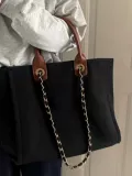 Ретро вместительный и большой шоппер, цепь, минималистичная сумка подмышку, портативная сумка через плечо, 2023