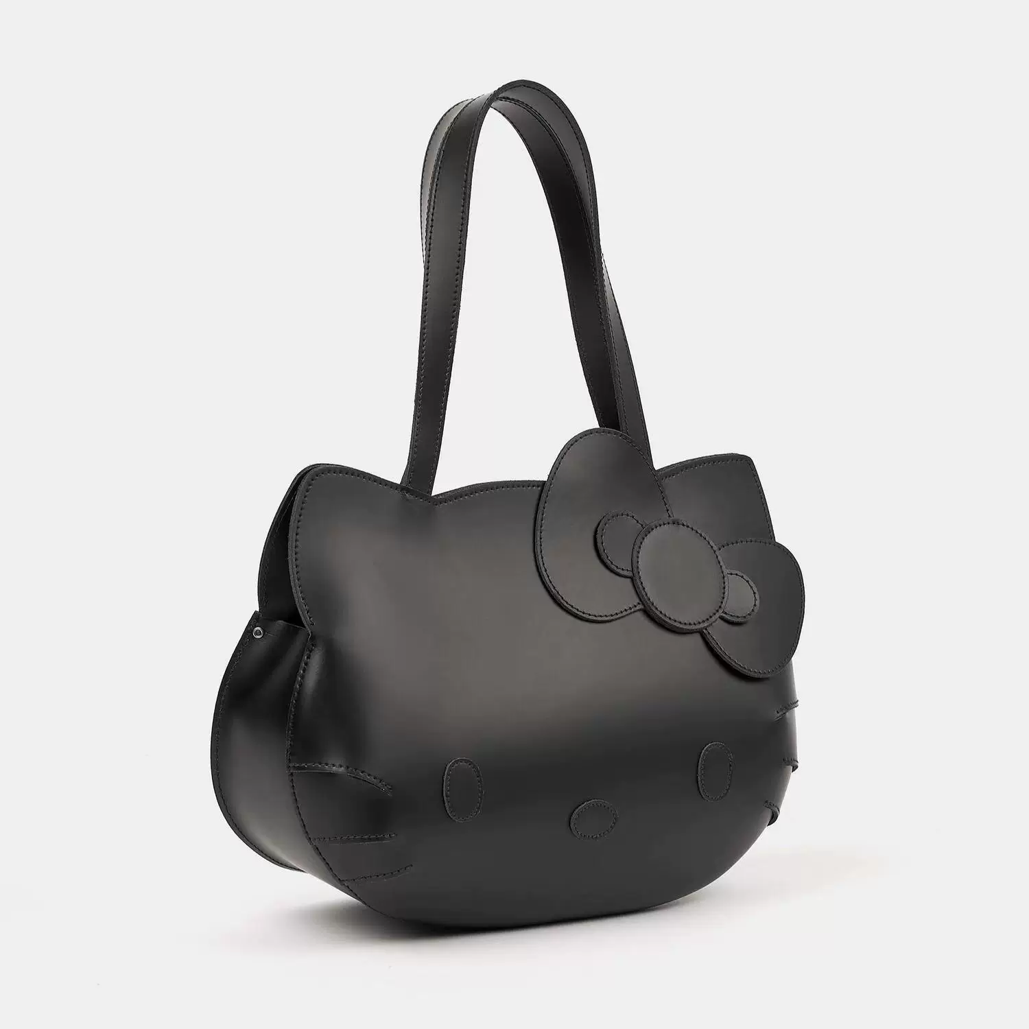 One-shoulder bag, small capacious design with bow, compact everyday shoulder purse