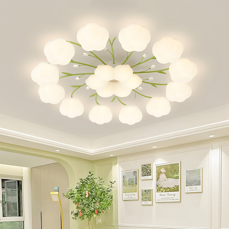 Ceiling Lamp 2026 Model Flower Design Super Bright Living Room Main Light French Cream Style Modern Simple Light Luxury Elegant Whole House Lighting Ceiling Lamp 2026 Model Flower Design Super Bright Living Room Main Light French Cream Style Modern Simple Light Luxury Elegant Whole House Lighting
