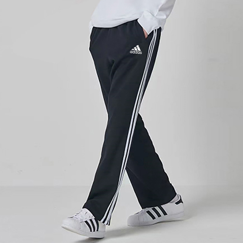 Clover Brand Pure Cotton Sweatpants for Men, Three-Stripe School Uniform Pants, Retro Loose Casual Straight-Leg Sweatpants Clover Brand Pure Cotton Sweatpants for Men, Three-Stripe School Uniform Pants, Retro Loose Casual Straight-Leg Sweatpants