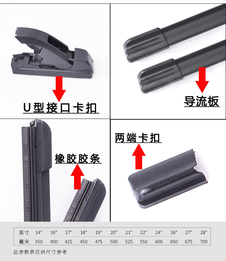 The Wiper Blades Are Suitable for Cadillac Atslxt4Xts/Atsl/Ct6 Auto Parts, Escalade and Seville Car Wipers