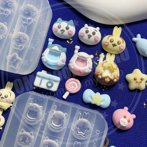 Супер милая прозрачная силиконовая ультрафиолетовая смола, тамаготчи ногте