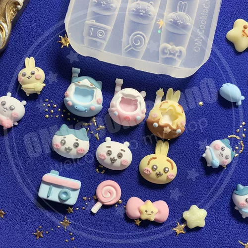 Супер милая прозрачная силиконовая ультрафиолетовая смола, тамаготчи ногте