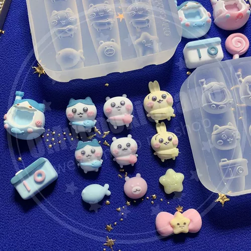 Супер милая прозрачная силиконовая ультрафиолетовая смола, тамаготчи ногте