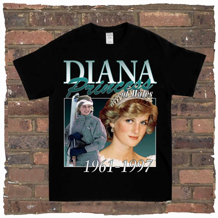 In Stock Homage Tees Princess Diana Tribute American-Style Pure Cotton Printed Loose Drop-Shoulder Short-Sleeve T-Shirt