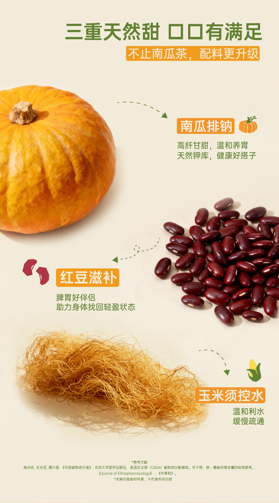 Pumpkin Corn Silk Tea Nan Gua Yu Mi Xu Cha 3g x 15 Bags Sugar Free Instant Brew Wellness Tea key features