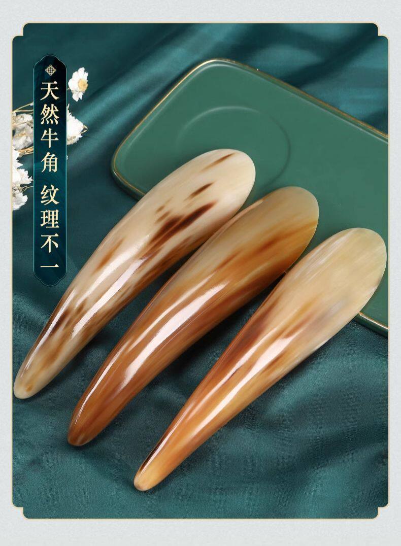 Natural Resin Gua Sha Scraping Board Massage Tool for Back and Face Beauty Care 30g in use