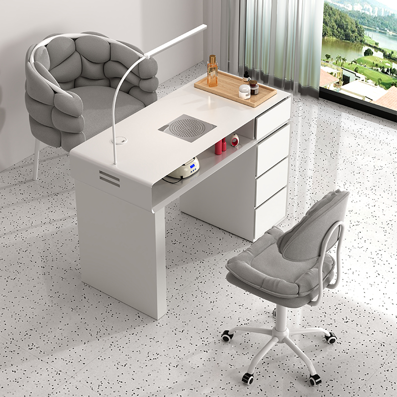 Nail Art Table and Chair Set, Special Price, Economical, Single or Double, Light Luxury, Multifunctional, Marble, Chinese Style, Cream Style