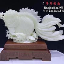 Hand-carved natural topaz cabbage ornaments living room entrance desk home accessories housewarming opening gifts