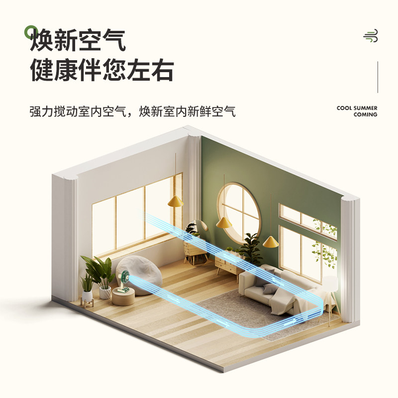 [Desktop Cooling Companion]Newman 2025 New Model Desktop Retro Nostalgic Fan Office Oscillating Mini Timer Small Cute Home Dormitory Silent Student Desktop Electric Fan