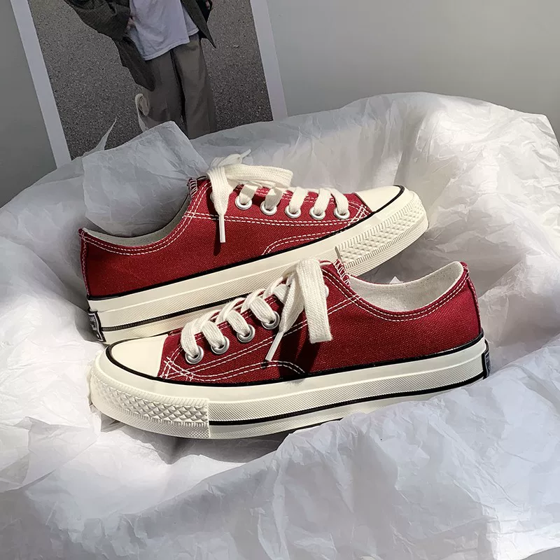 2023 ALLSTAR Seoul Converse Lace Taro Purple Low Top Canvas Shoes Women Summer New 1970s Versatile Sneakers