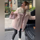 Retro Casual Versatile Patchwork Lamb Collar Parka 2026 Winter Thickeneded Warm Jacket Cotton Jacket
