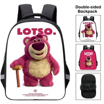 Strawberry Bear School Bag Girls Elementary School Girl 1st Grade Girl 23 à 6e année JK moins moins care spine double épaule backpack