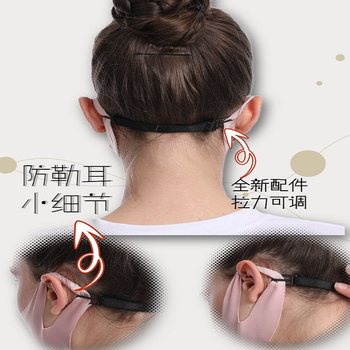 Ear-hook face slimming mask and thread carving to restore double chin